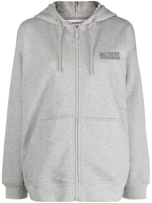 GANNI Software Isoli zipped hoodie - Grey