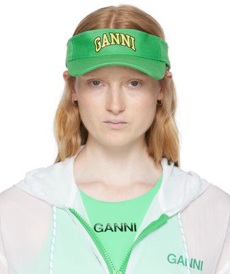 GANNI SSENSE Exclusive Green Organic Cotton Visor