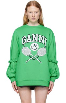 GANNI SSENSE Exclusive Green Sweatshirt