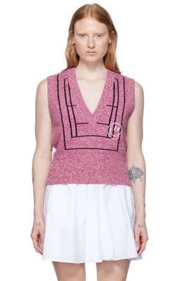 GANNI SSENSE Exclusive Pink Wool Vest