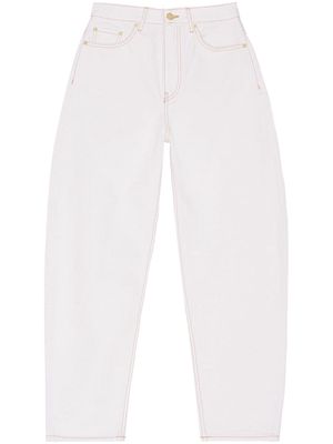GANNI Stary tapered jeans - White