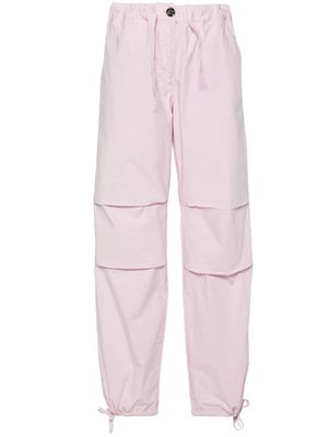 GANNI straight-leg organic cotton trousers - Pink