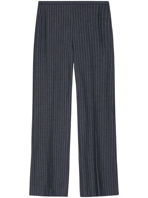 GANNI striped straight trousers - Grey