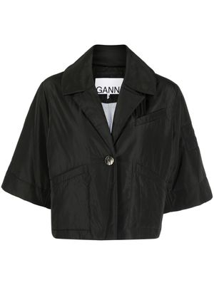 GANNI Summer Tech cropped jacket - Black