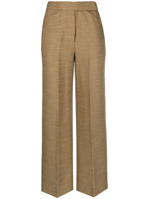 GANNI tailored straight-leg trousers - Brown