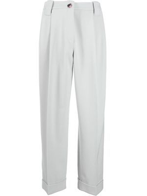 GANNI tailored straight-leg trousers - Grey