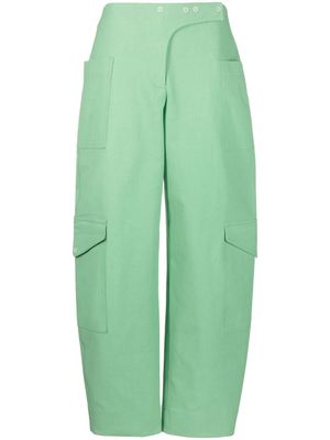 GANNI tapered cargo trousers - Green