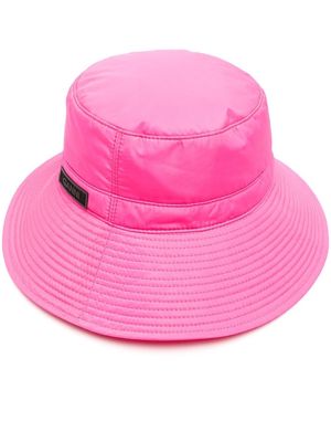 GANNI Tech logo-patch bucket hat - Pink