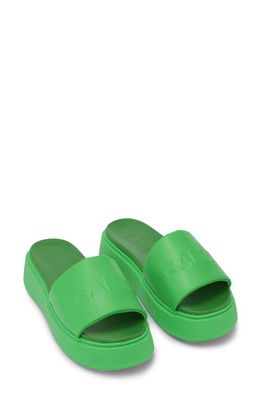 Ganni Vegea™ Slide Sandal in Kelly Green