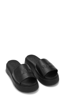 Ganni Vegea&trade; Slide Sandal in Black