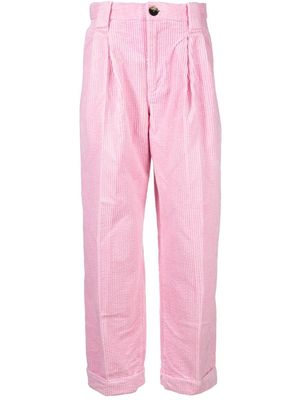 GANNI wide-leg corduroy trousers - Pink