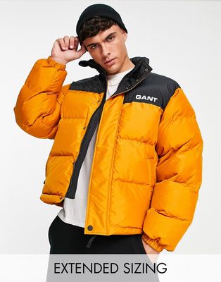 GANT puffer jacket in dark orange
