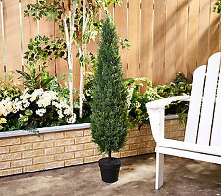 Garden Reflections 48" Tall Outdoor Faux Cypress Tree