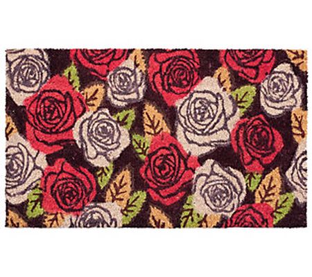 Garden Roses - Coir Doormat with PVC Backing