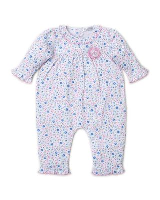 Garden Treasure Printed Ruffle-Trim Coverall, Size 3-24 Months