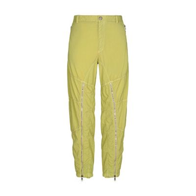 Garment-dyed nylon pants with zip