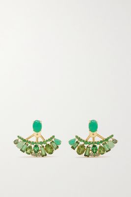 Garrard - Blaze 18-karat Gold Multi-stone Earrings - one size