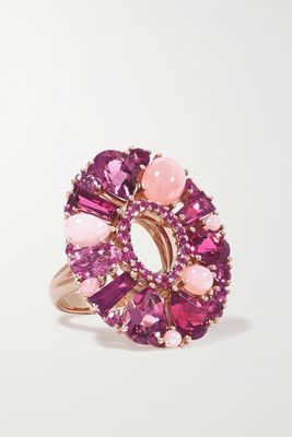 Garrard - Blaze 18-karat Rose Gold Multi-stone Ring - 50
