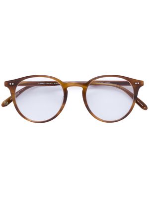 Garrett Leight Clune round-frame tortoiseshell glasses - Brown