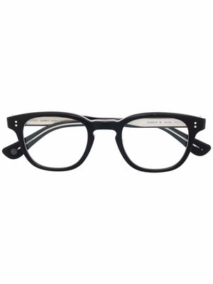 GARRETT LEIGHT Douglas round-frame glasses - Black