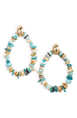 Gas Bijoux Aloha Beaded Drop Earrings in Turquoise Mix 