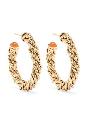 Gas Bijoux Bonnie bead-embellished hoops - Gold