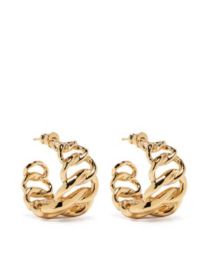 Gas Bijoux Bronx chain-link hoop earrings - Gold