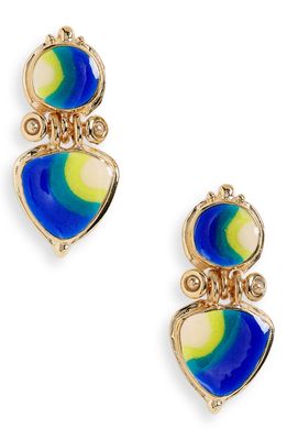 Gas Bijoux Colorado Earrings in Blue Yellow Mix