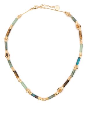 Gas Bijoux Kalis bead-embellished necklace - Blue