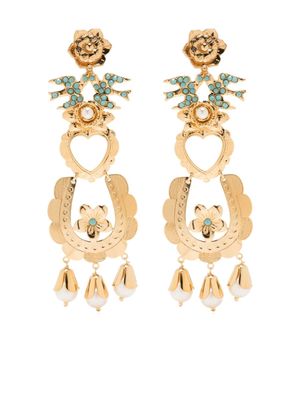 Gas Bijoux Loverbirds filigree earrings - Gold