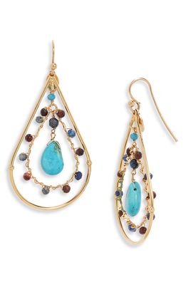 Gas Bijoux Orphee Hoop Earrings in Turquoise