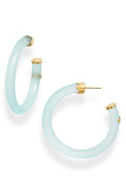 Gas Bijoux Rainbow Mix Open Hoop Earrings in Turquoise 