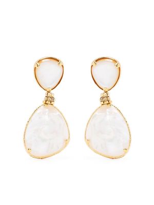 Gas Bijoux Silia mother-of-pearl drop earrings - Gold