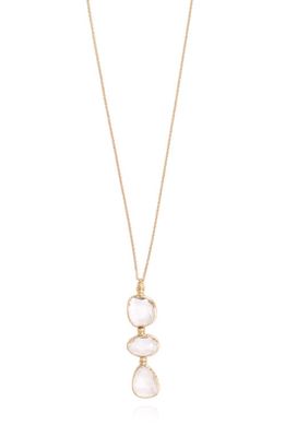 Gas Bijoux Sireine Pendant Sautoir Necklace in Yellow Gold/Crystal