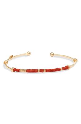 Gas Bijoux Zanzibar Cuff Bracelet in Brick Red 