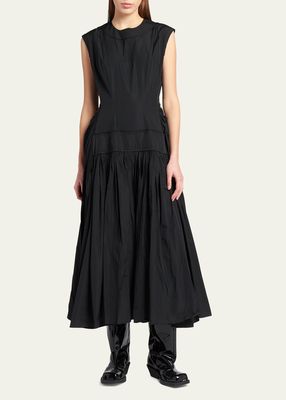 Gathered Fit-Flare Dress