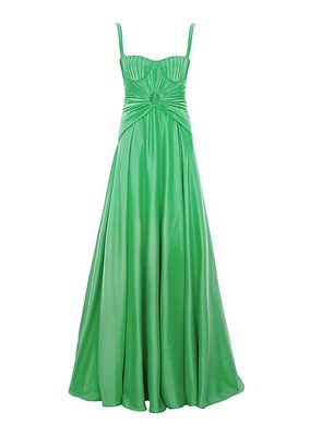 Gathered Sleeveless Gown