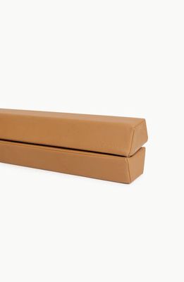 GATHRE Faux Leather Balance Beam in Camel 