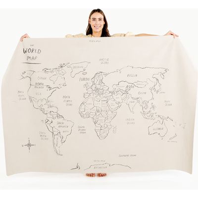 GATHRE Large World Map Tapestry 