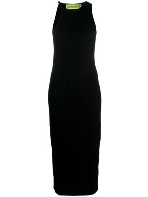 GAUGE81 Altea asymmetric ribbed-knit midi dress - Black