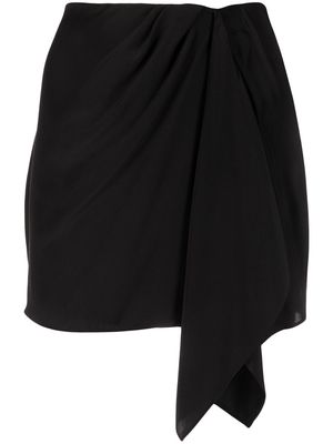 GAUGE81 Anjo draped silk miniskirt - Black