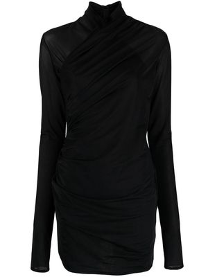 GAUGE81 Asites draped minidress - Black