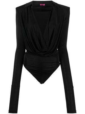 GAUGE81 Bauska draped bodysuit - Black