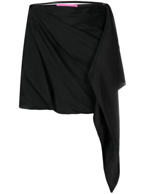 GAUGE81 drape-detail miniskirt - Black