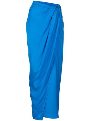 GAUGE81 draped maxi skirt - Blue
