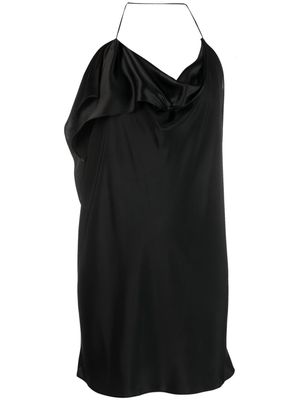 GAUGE81 draped-neck open-back minidress - Black