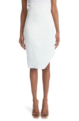 GAUGE81 Ela Side Cutout Asymmetric Skirt in Ice