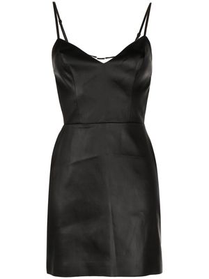 GAUGE81 Ennis faux-leather mini dress - Black