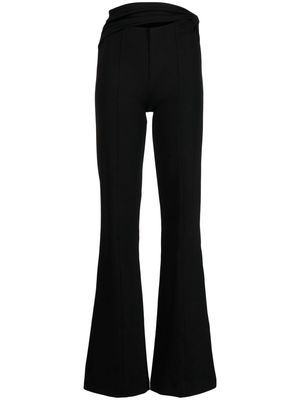 GAUGE81 flare cut-out trousers - Black