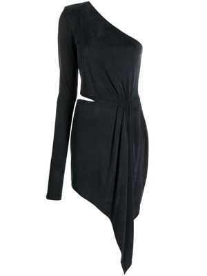 GAUGE81 gathered-detail asymmetric dress - Black